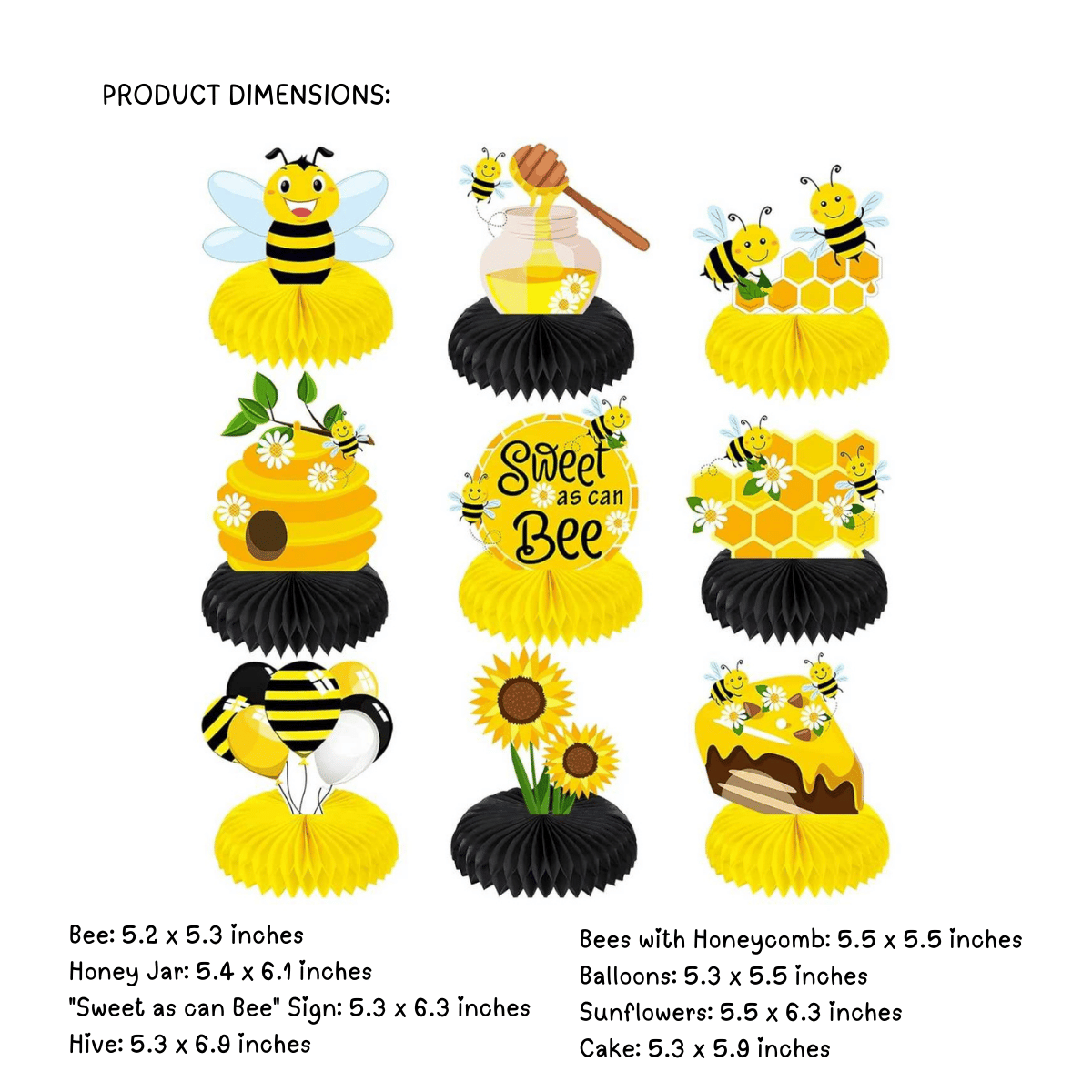 Bee Baby Centerpiece (9-Piece Set) | Beezzit Beezzit