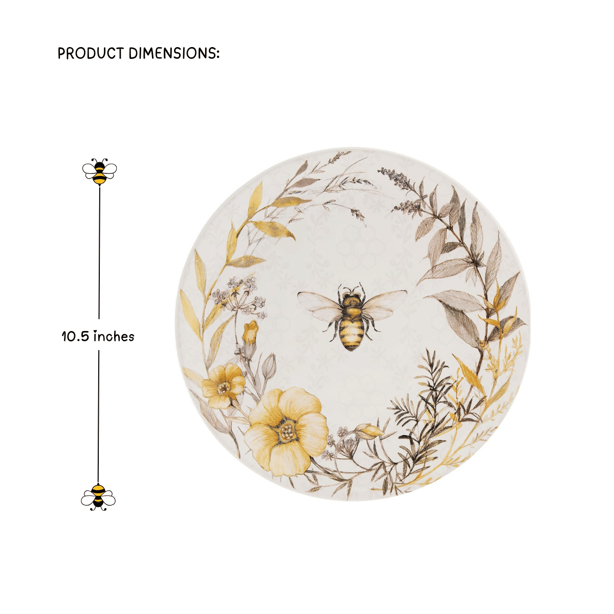 Bee Dinner Plates (4-Pack) | Beezzit Beezzit
