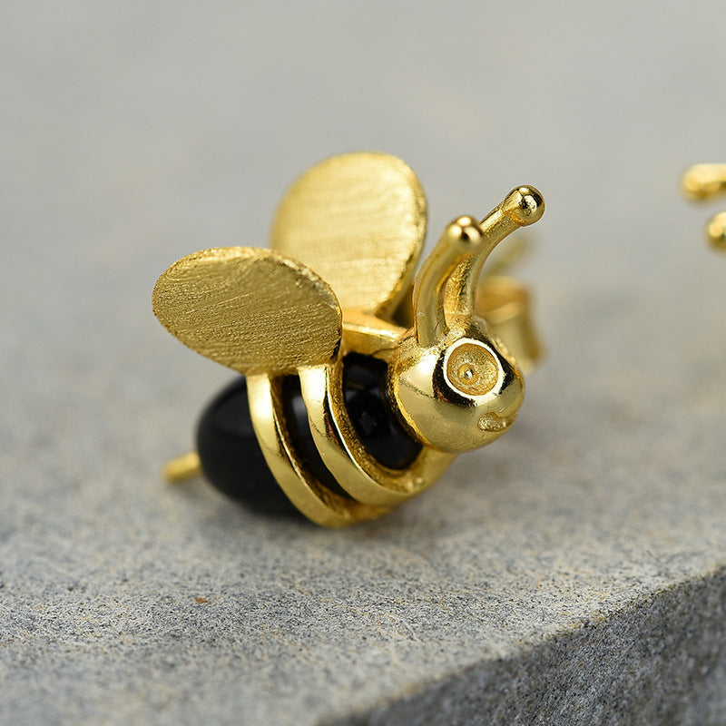 Bee Sterling Silver Stud Earrings | Beezzit   Beezzit