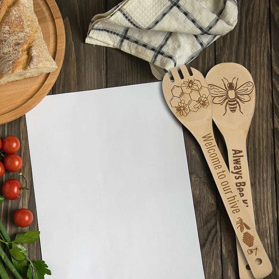 Bamboo Cooking Spoons (5-Piece Set) | Beezzit Beezzit