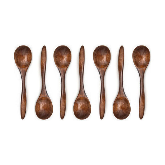 Rustic Wooden Honey Spoon Set (7-Pack) | Beezzit