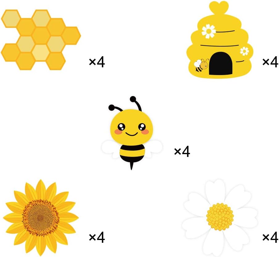 20-Piece Bee Hanging Swirls | Beezzit Beezzit