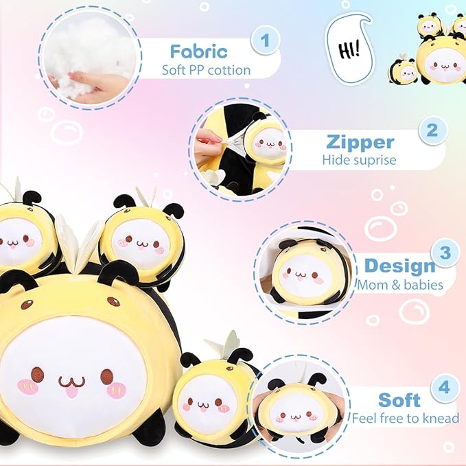 Cat Bee Plush Toy (5-Piece Set) | Beezzit Beezzit