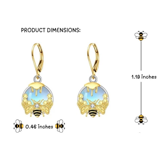 Bee Honeycomb Earring