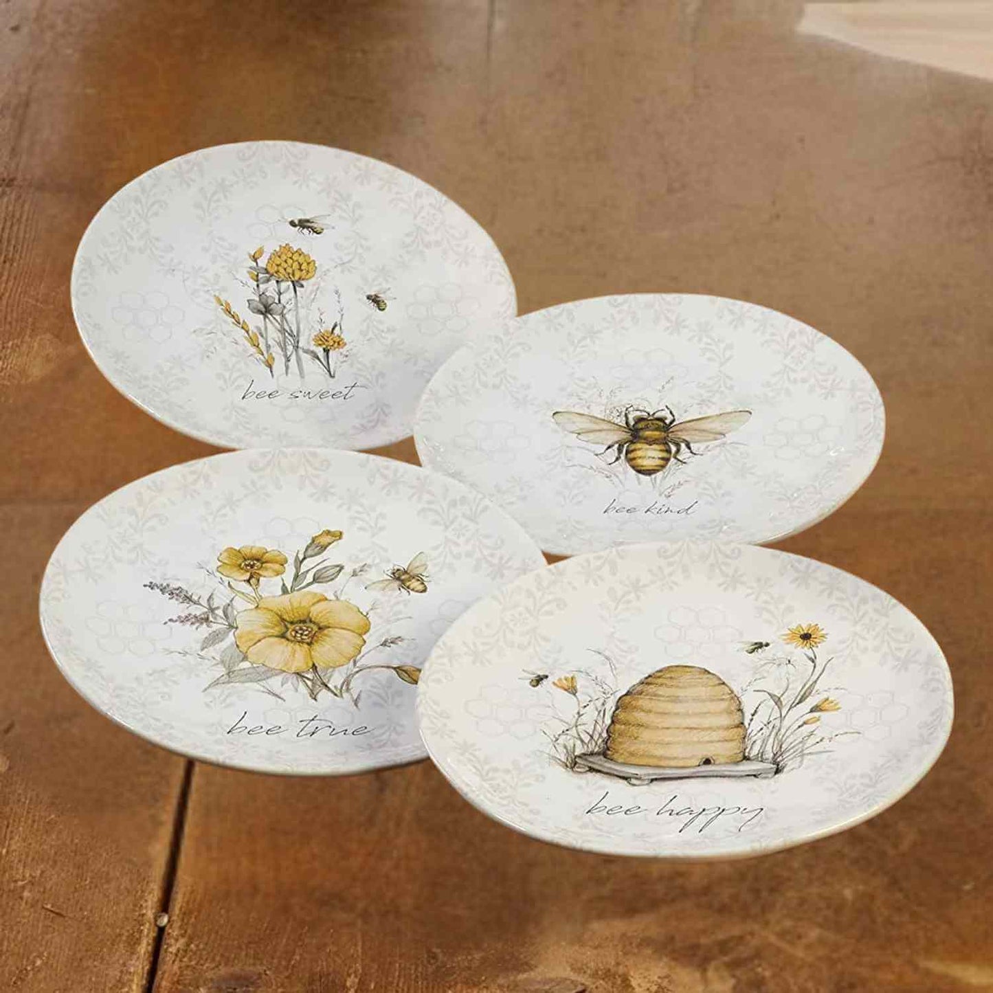 Bee Salad & Dessert Plates (4-Piece Set) Beezzit