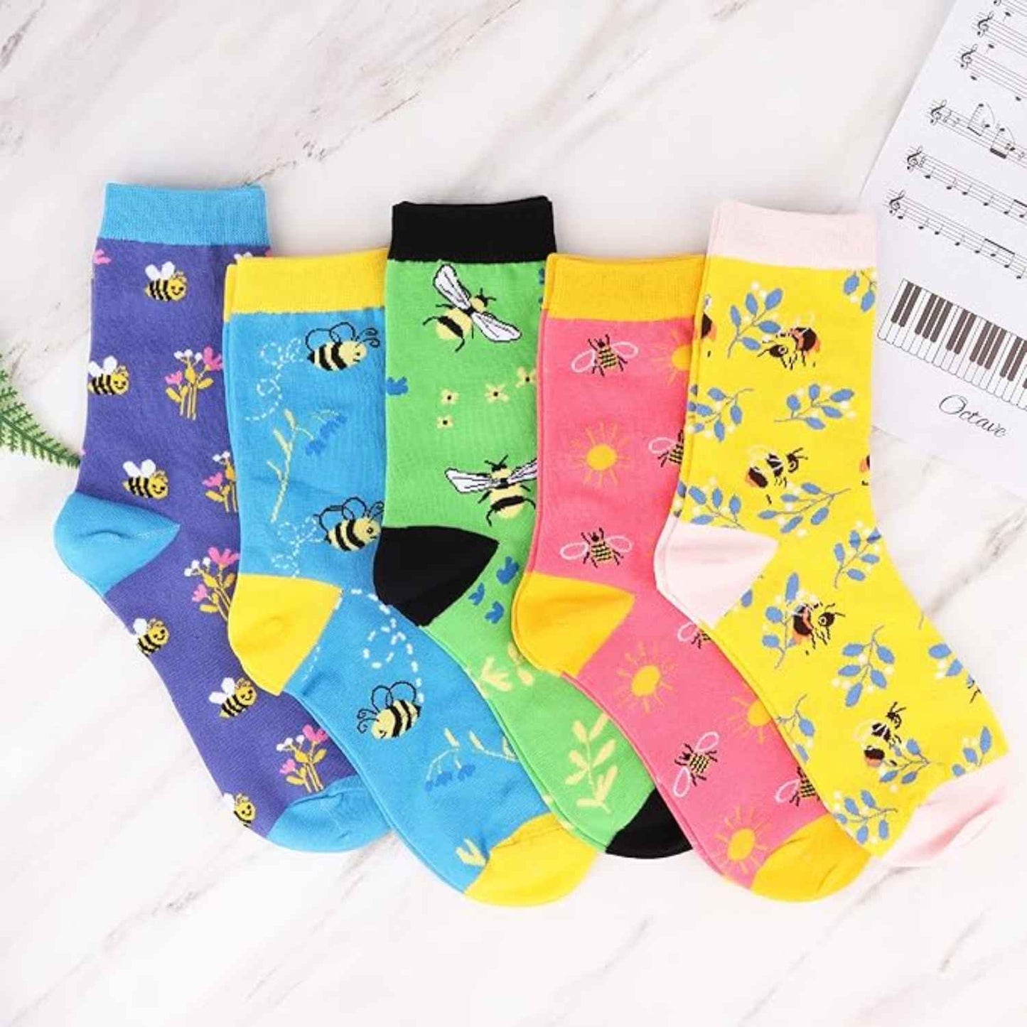 Bumble Bee Socks (5-Pair Set) Beezzit