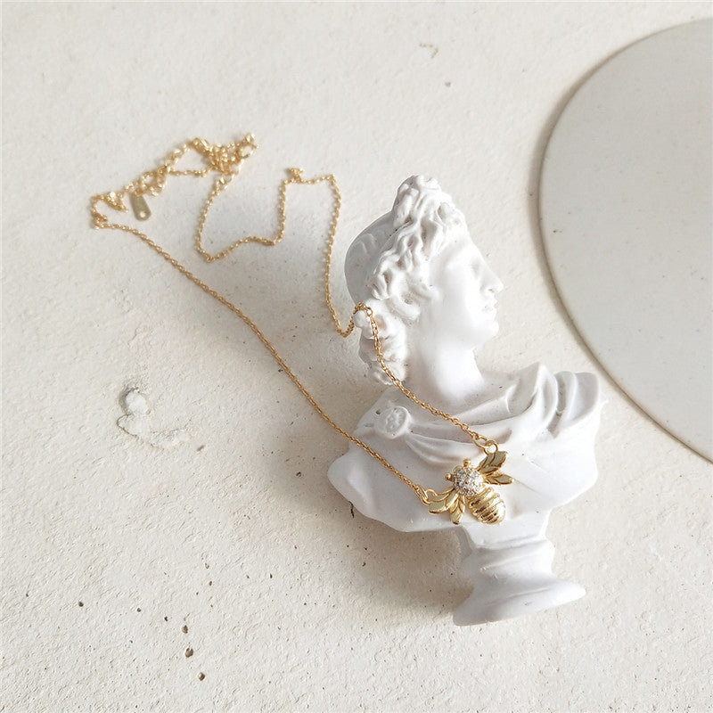 Gold Bee & Honeycomb Necklace Set | Beezzit   Beezzit