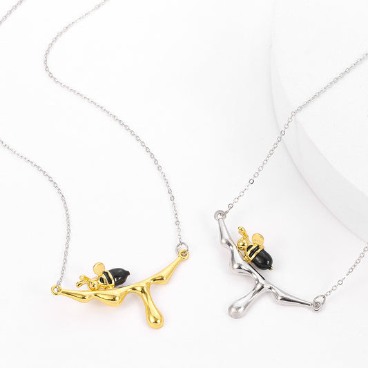 Bee and Honey Drip Necklace