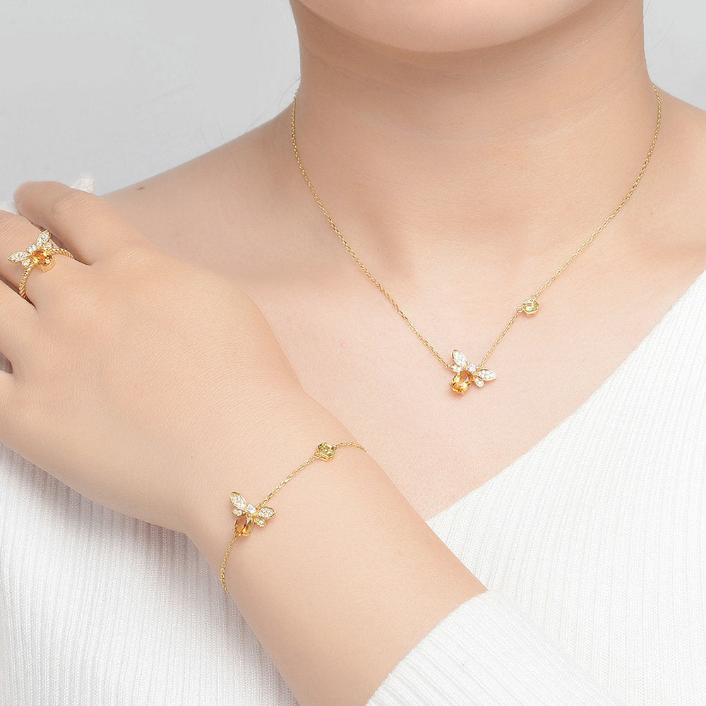 Bee Citrine Jewelry Set (4 Pieces) Beezzit