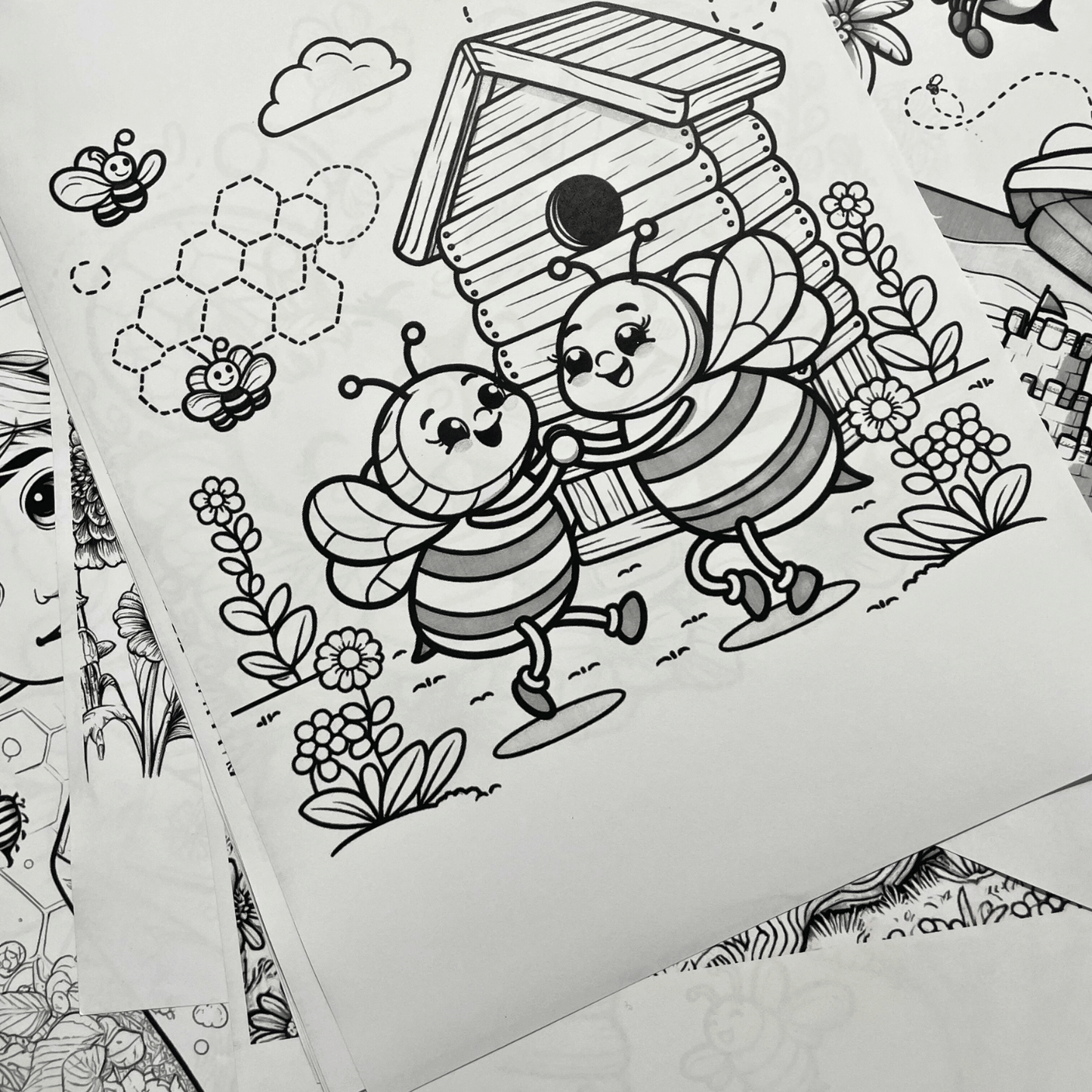 Bee coloring book club Beezzit