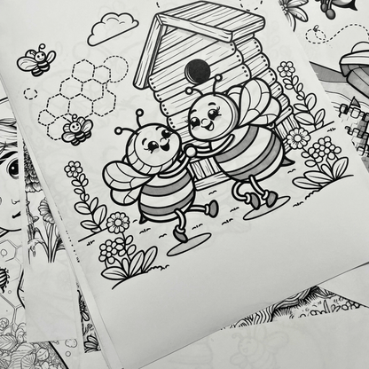 Bee coloring book club