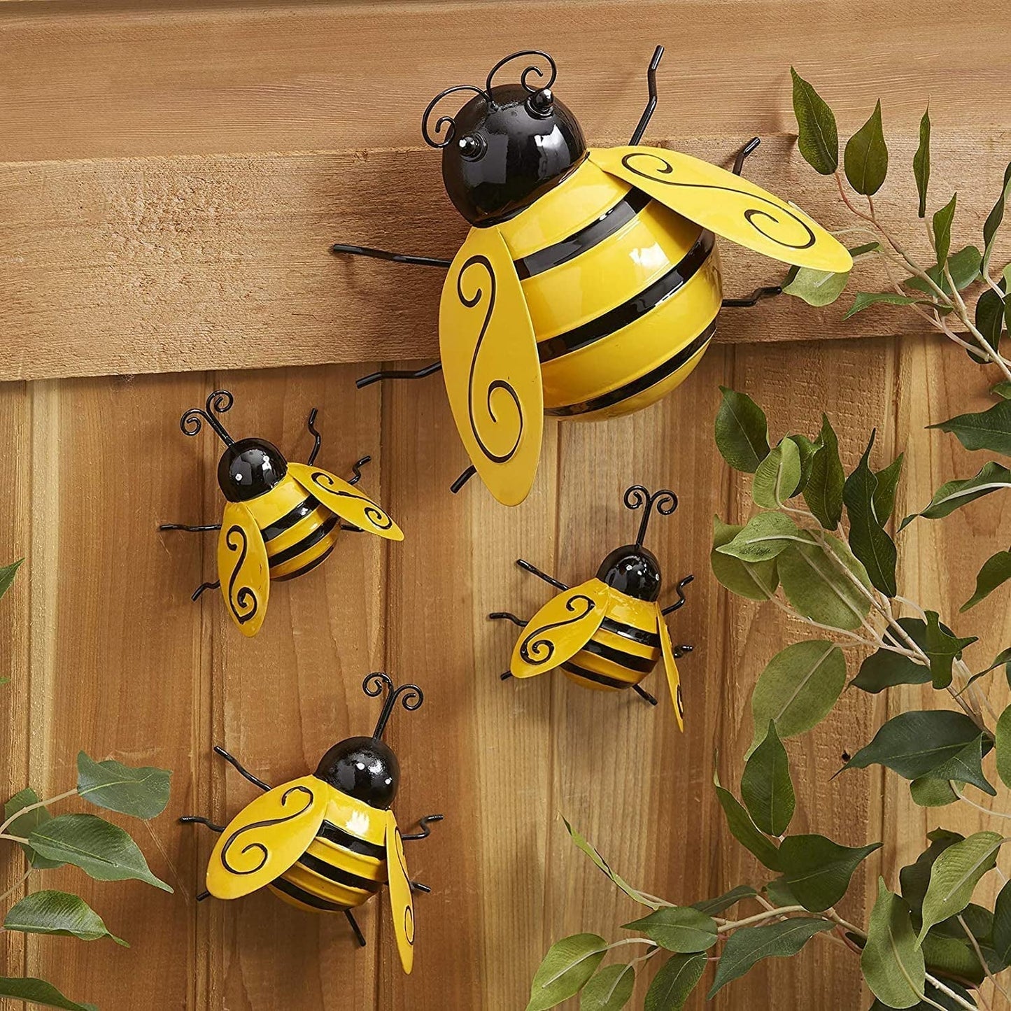 Metal Bee Wall Art (4-Pack) Beezzit