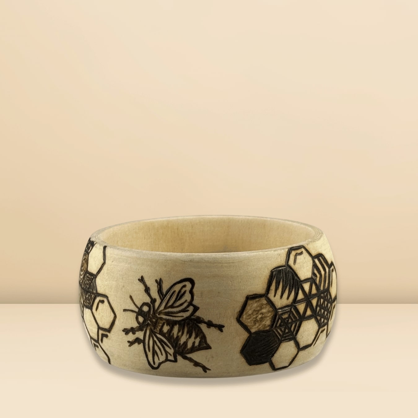 Bee Wood Bangle Bracelet Beezzit