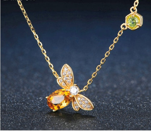 Bee Citrine Necklace Beezzit