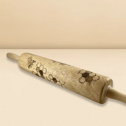 Bee Wood Rolling Pin