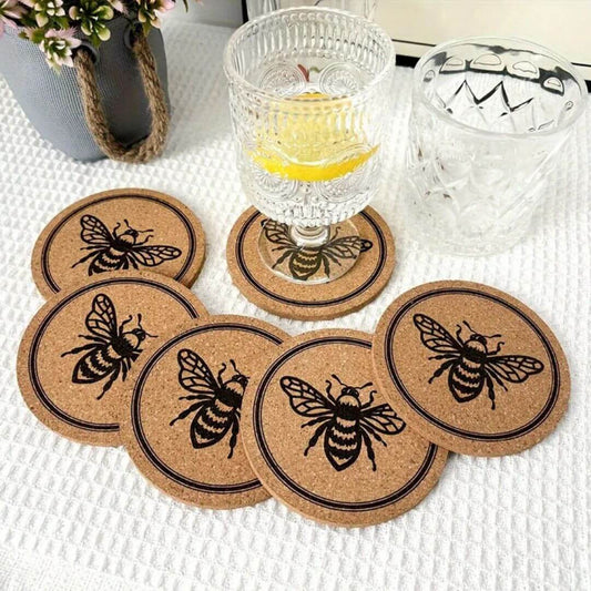 Bee Cork Coasters (6 Pack)
