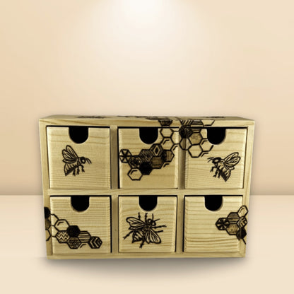 Honeybee Hexagon 6-Drawer Organizer