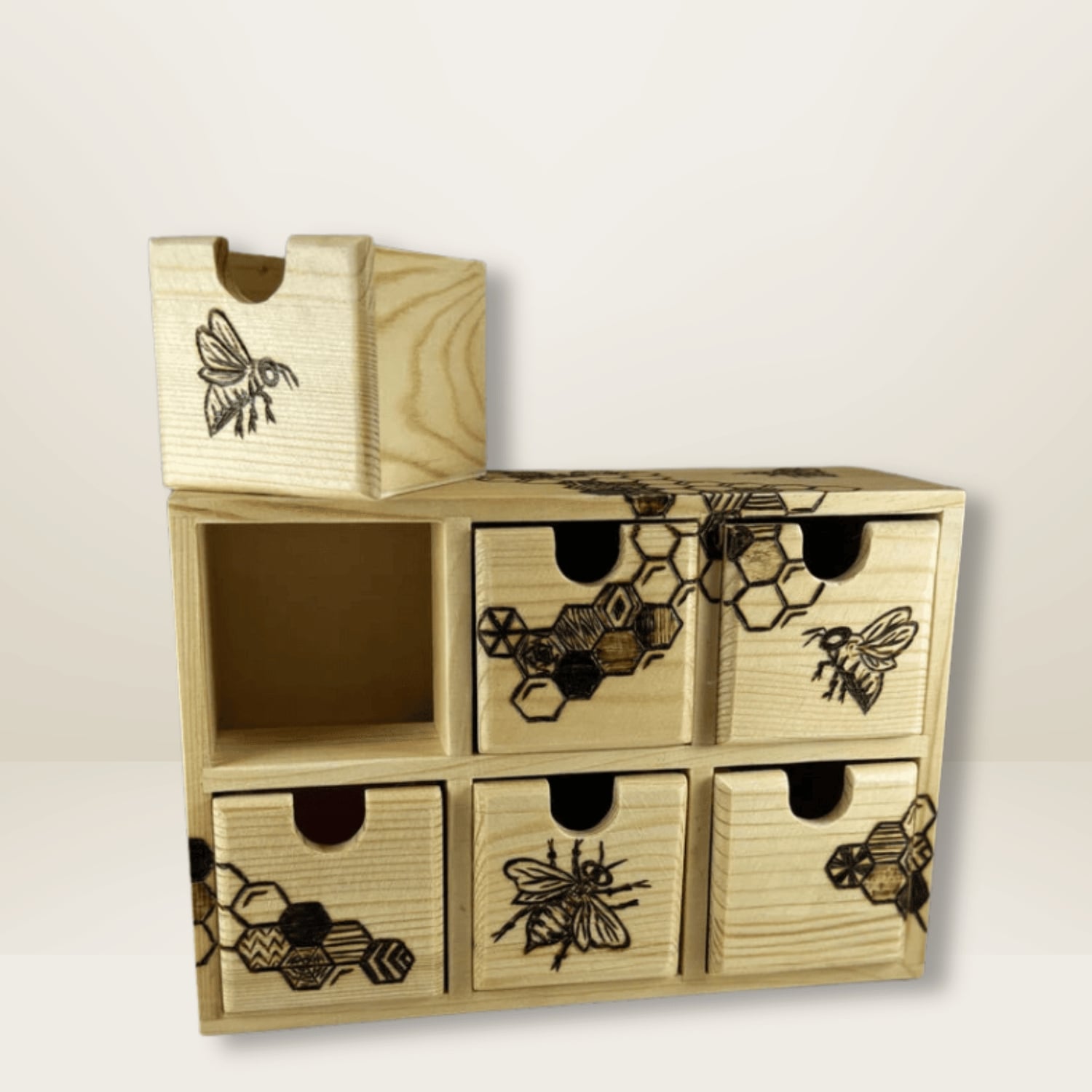 Honeybee Hexagon 6-Drawer Organizer