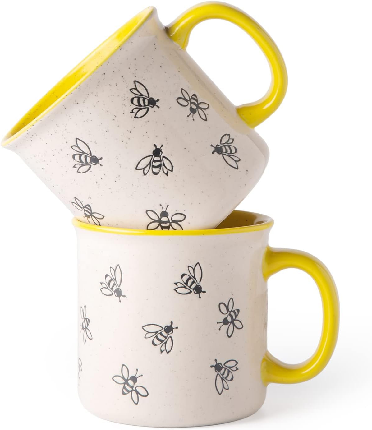 Bee Ceramic Coffee Mugs Set Of 2 Beezzit