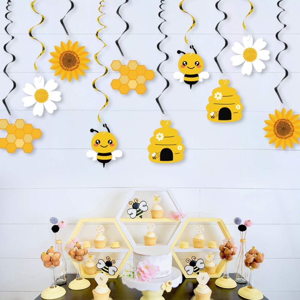 20-Piece Bee Hanging Swirls Beezzit