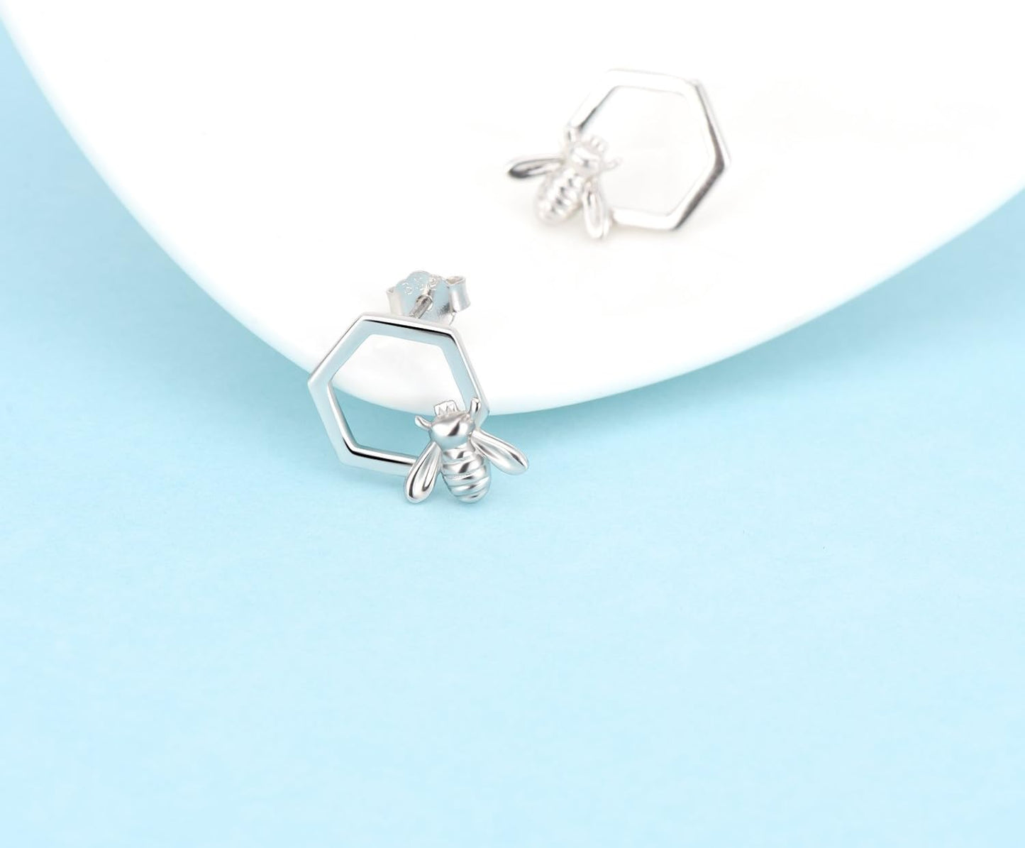 Silver Bee Charm Earrings Beezzit