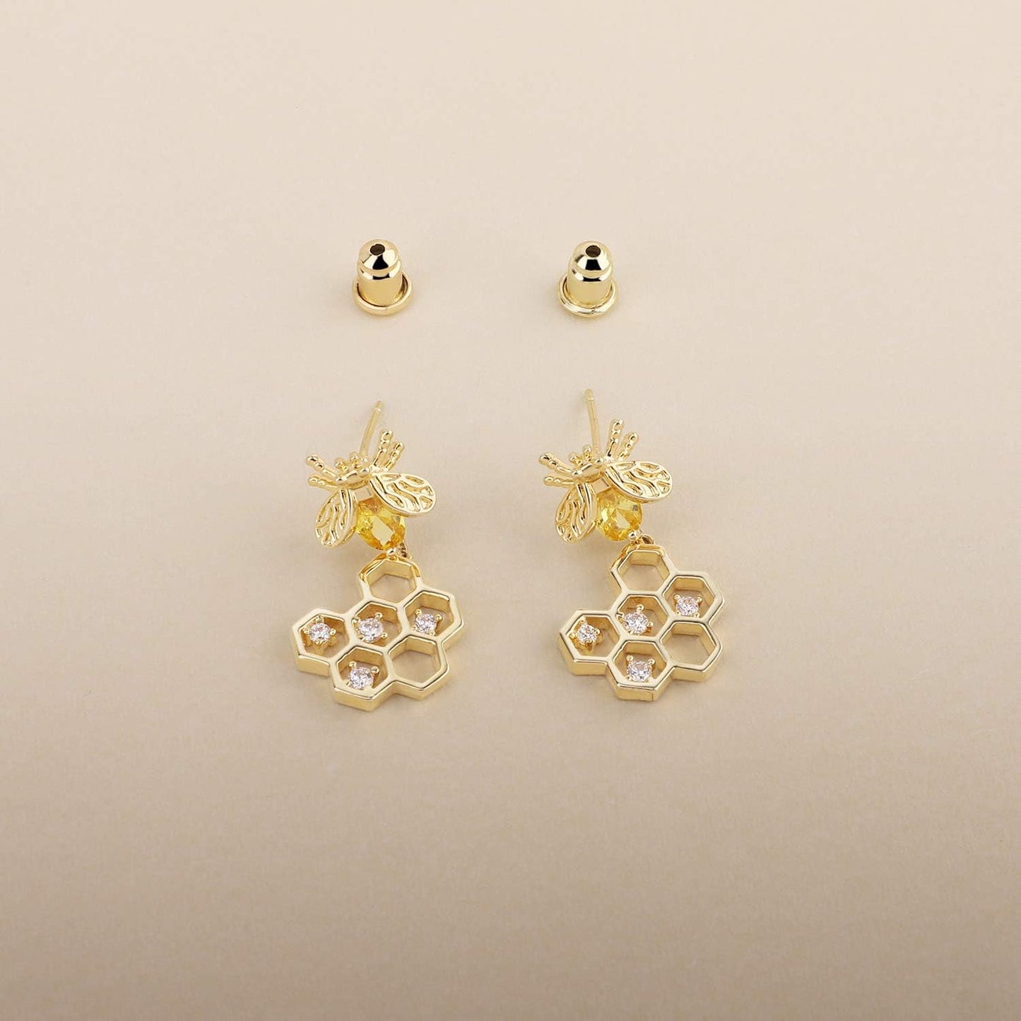 Bee Gold Earrings Beezzit