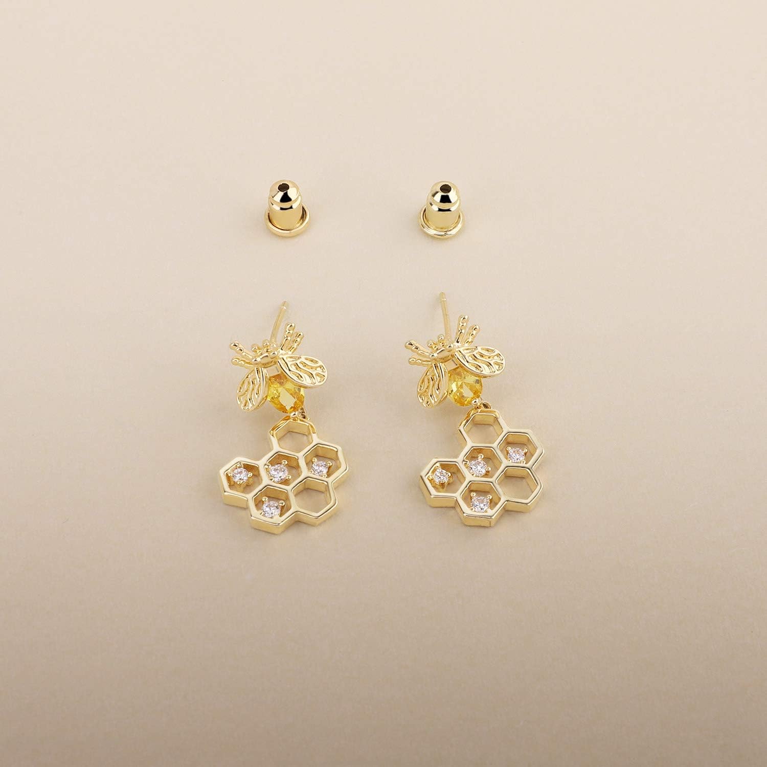 Bee Gold Earrings