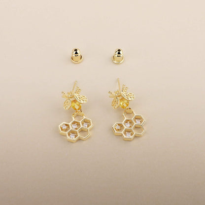 Bee Gold Earrings