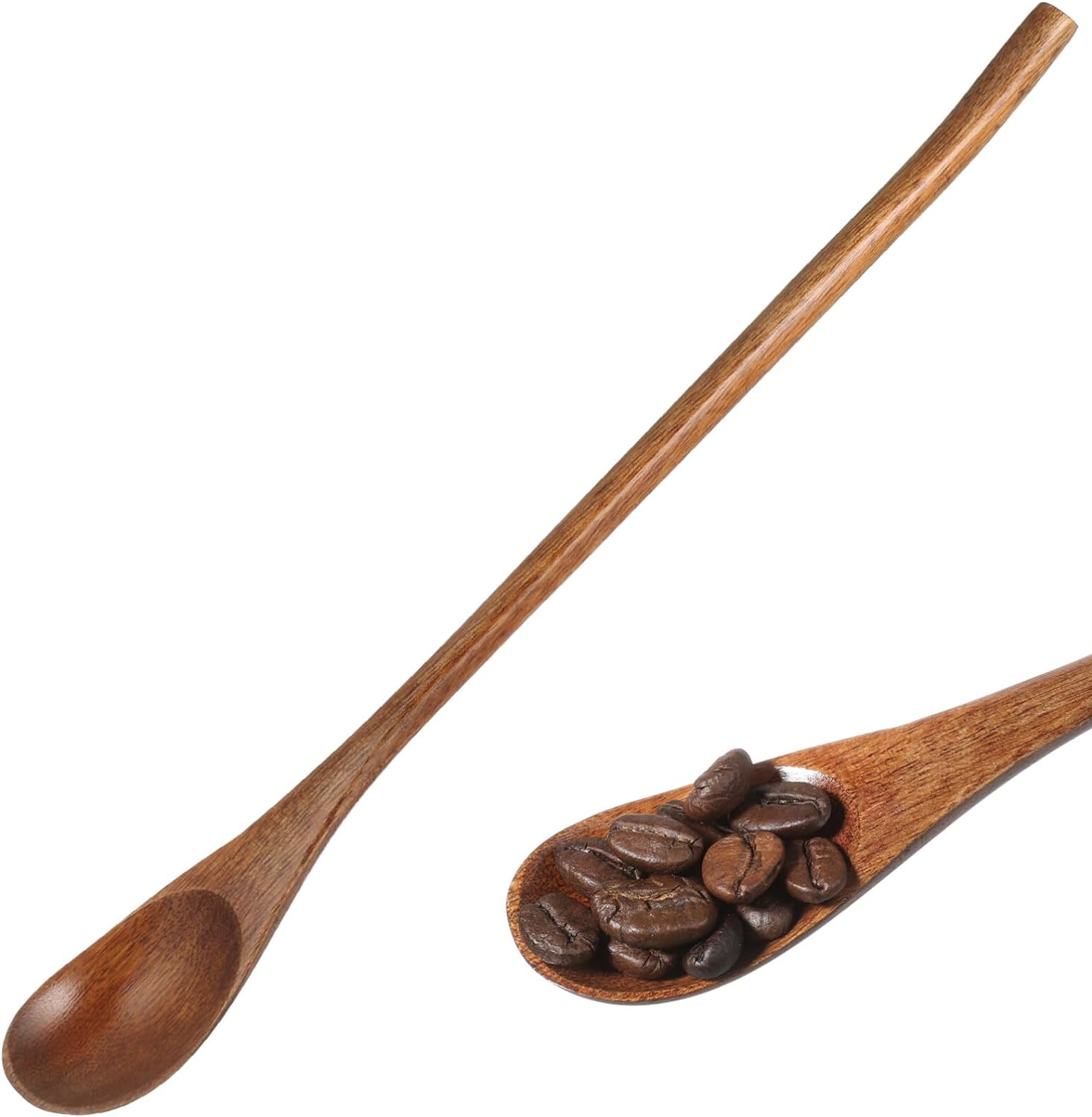 Wooden Long Honey Spoons Set