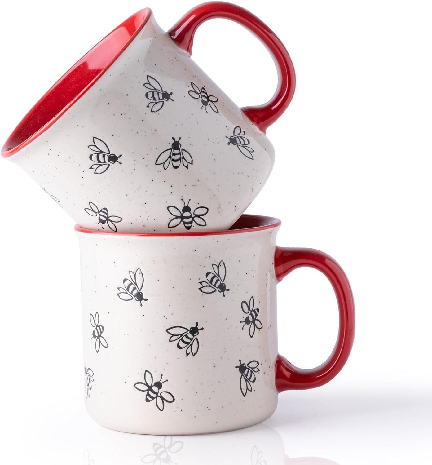 Bee Ceramic Coffee Mugs Set Of 2 Beezzit