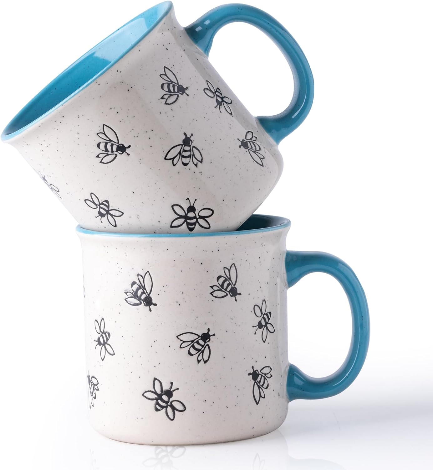 Bee Ceramic Coffee Mugs Set Of 2 Beezzit