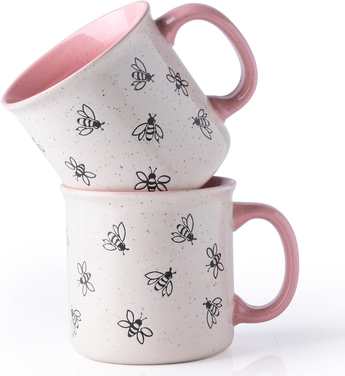 Bee Ceramic Coffee Mugs Set Of 2 Beezzit