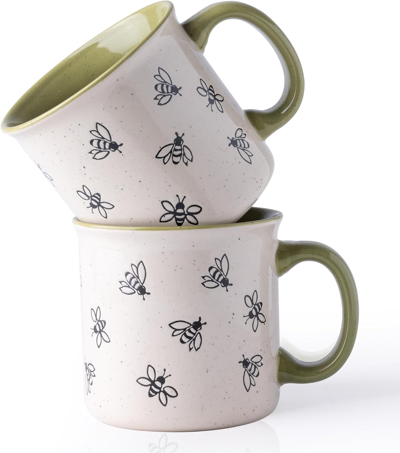 Bee Ceramic Coffee Mugs Set Of 2 Beezzit