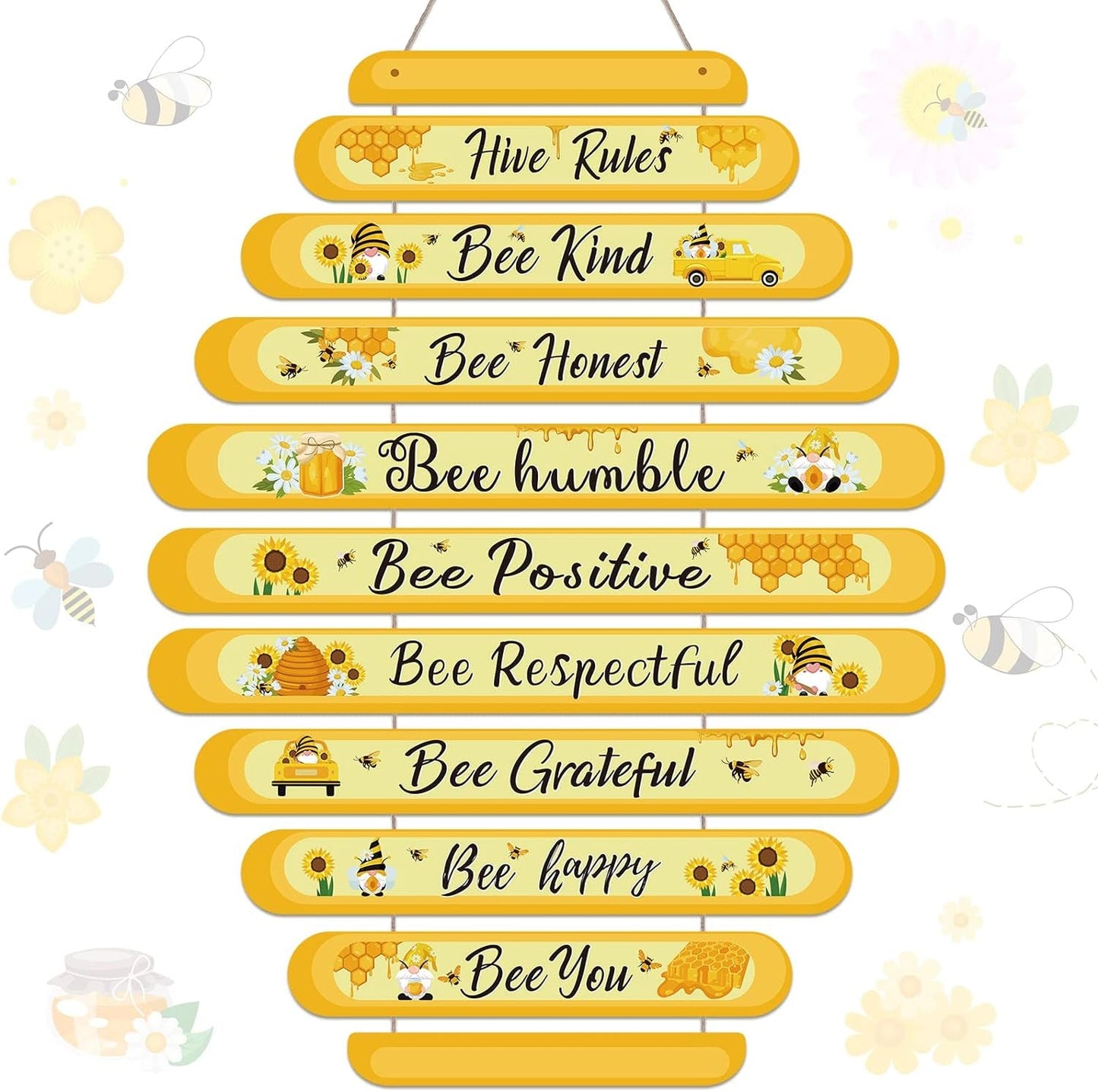 Bee Hive Rules Wall Plaque Beezzit