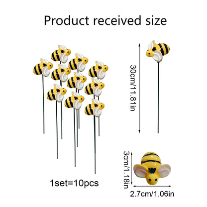 Garden Bee Decorative Stakes (10 Pack)