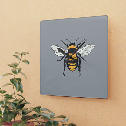 Square Acrylic Bee Wall Clock | Beezzit  