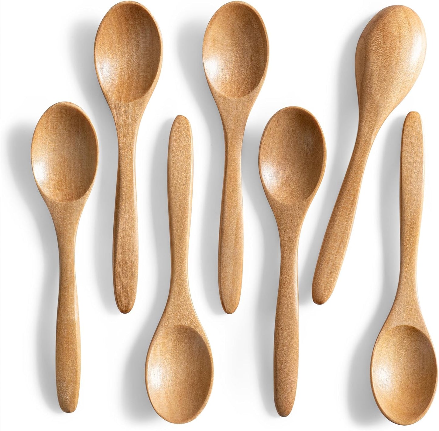 Wooden Honey Spoons Set (7-Pack) Beezzit