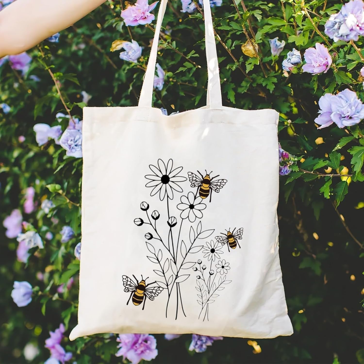 Bee Canvas Tote Bag 