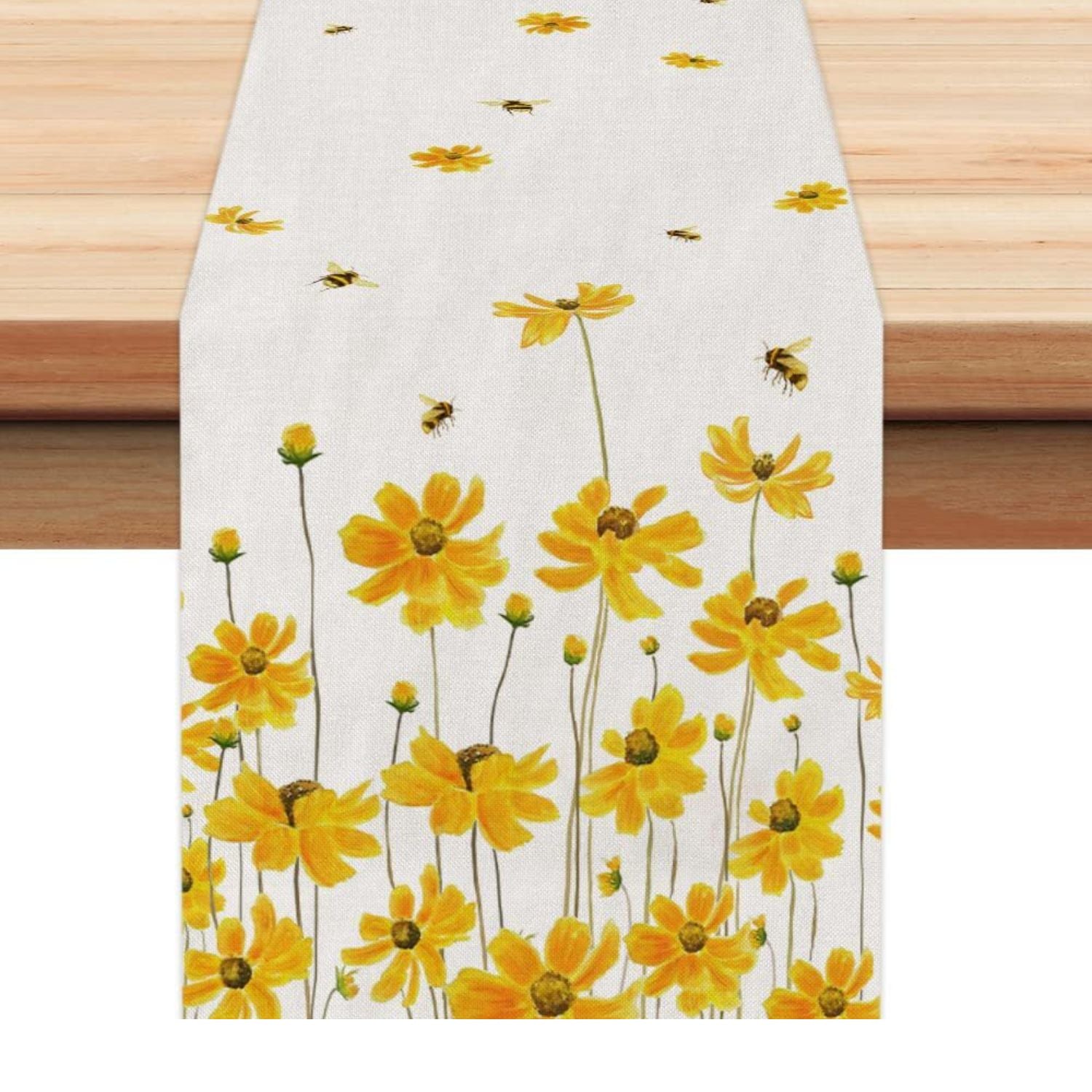 Bee White Table Runner & Placemat Set | Beezzit  