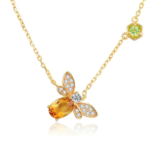Bee Citrine Necklace