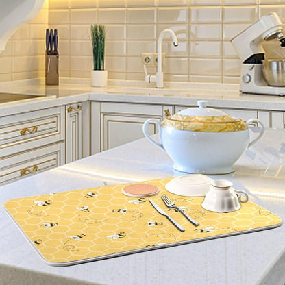 Bee Dish Drying Mat