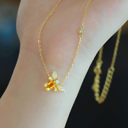 Bee Citrine Necklace