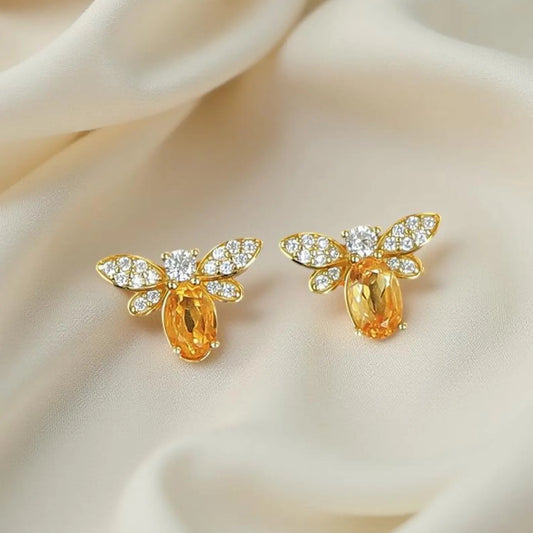 Bee Citrine Earrings