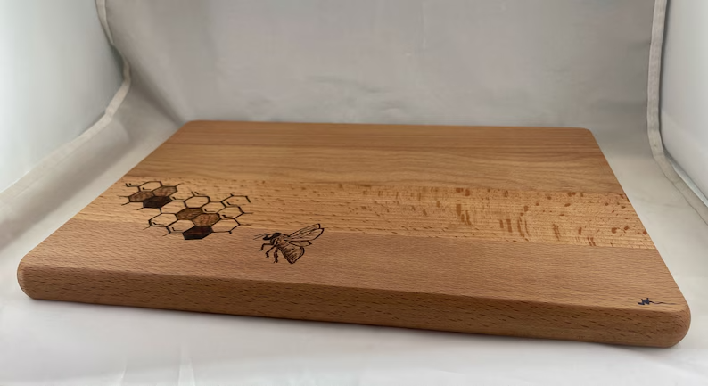 Bee Wood Burn Cutting Board Beezzit