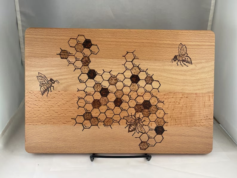 Bee Wood Burn Cutting Board Beezzit