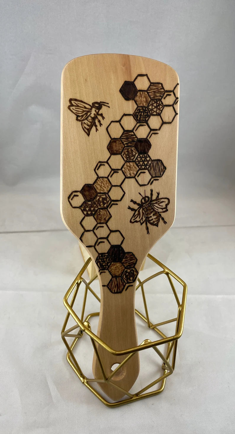 Bee Wood Hairbrush