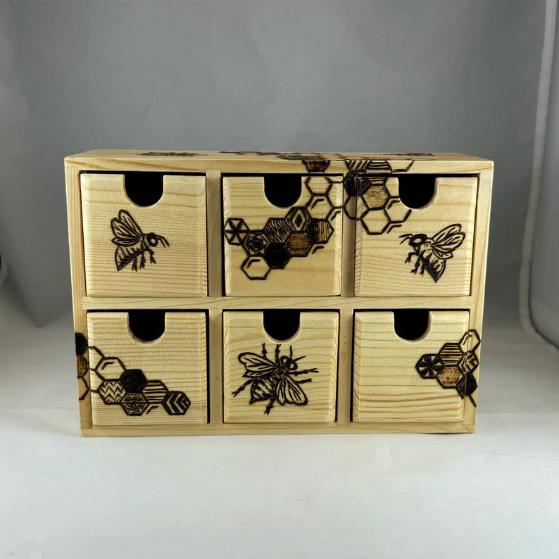 Honeybee Hexagon 6-Drawer Organizer Beezzit