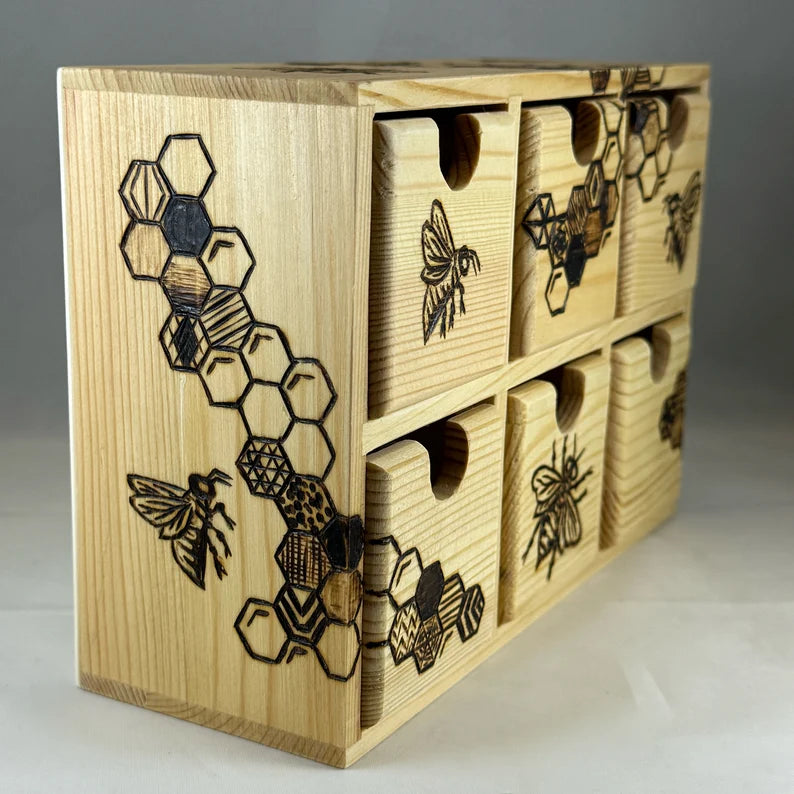 Honeybee Hexagon 6-Drawer Organizer